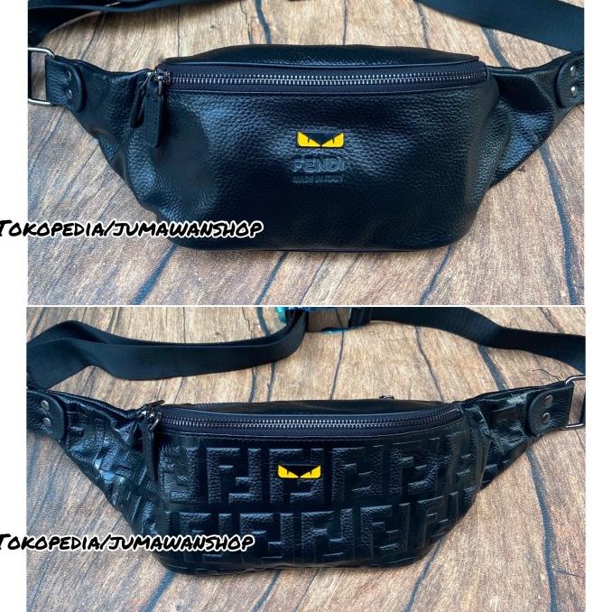 Tas Selempang Pria Fendi Ori Leather Body Bag Pria Import Tas Slempang Terlaris