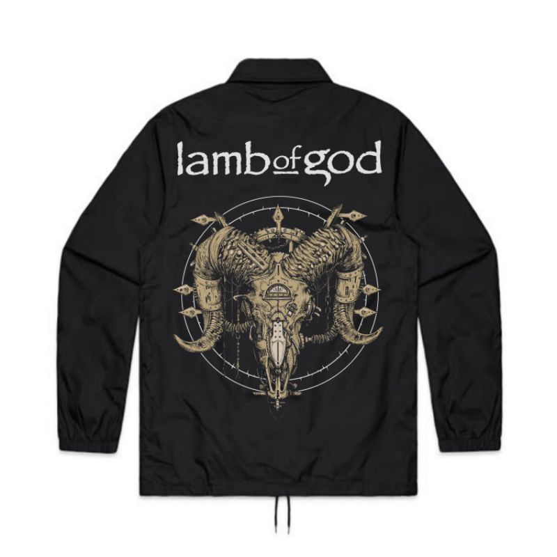 JAKET COACH BAND LAMB OF GOD | COACH JAKET BAND METAL LOG | JAKET METAL DISTRO PRIA | JAKET PARASUT