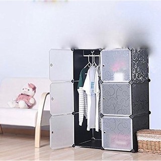 Magic Wardrobe Lemari Baju Plastik DIY 6 Pintu  Gantungan 