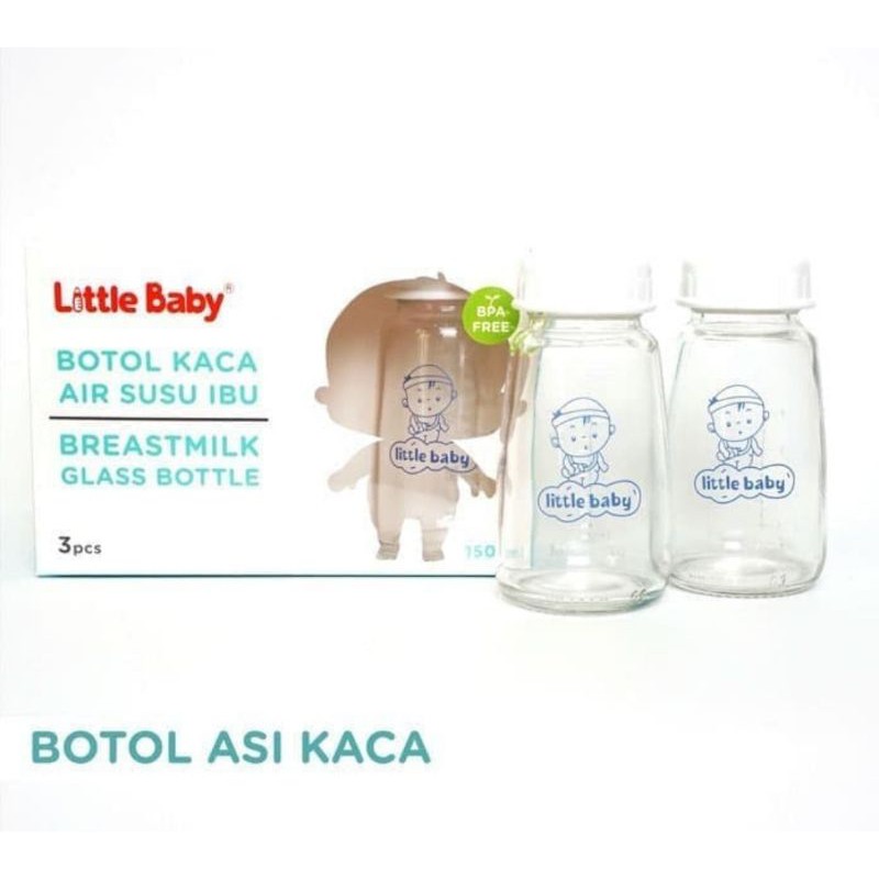 Little Baby Botol Kaca Asi Set 150ml isi 3pcs