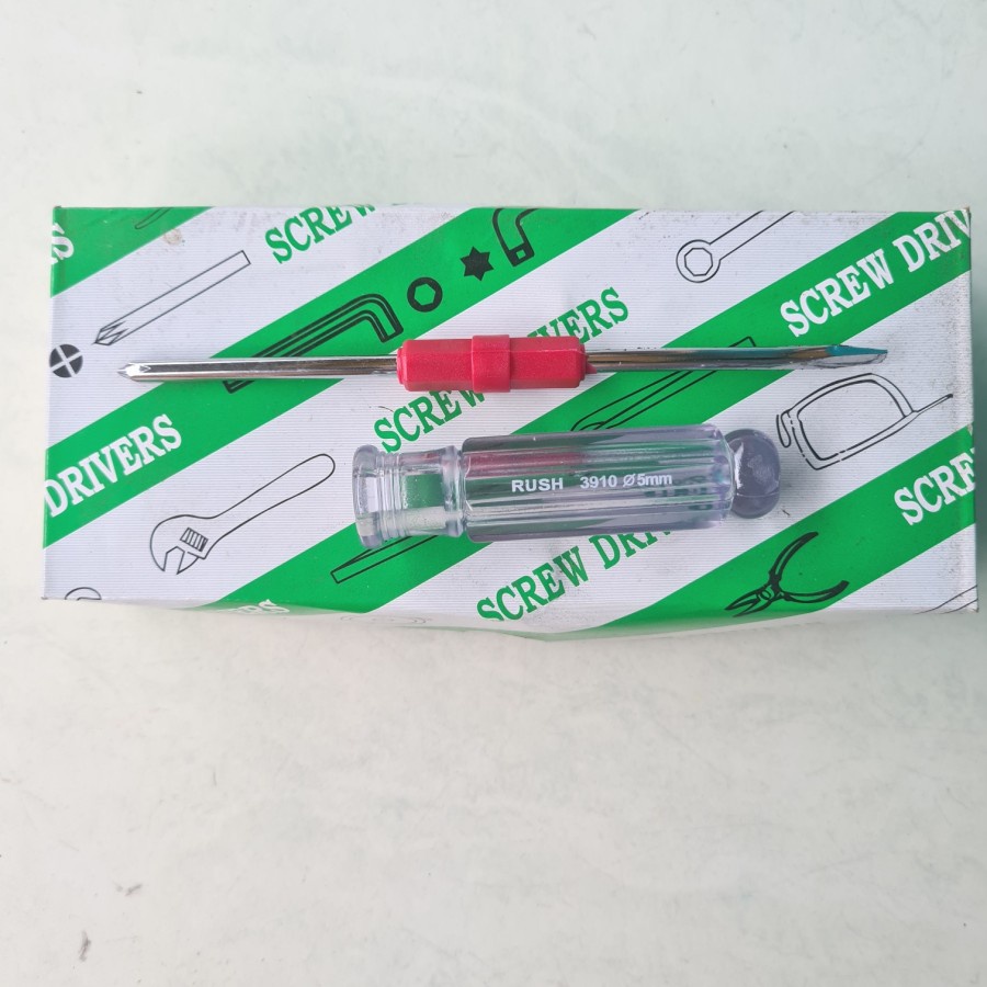 Obeng + - 2way 5mm Rush