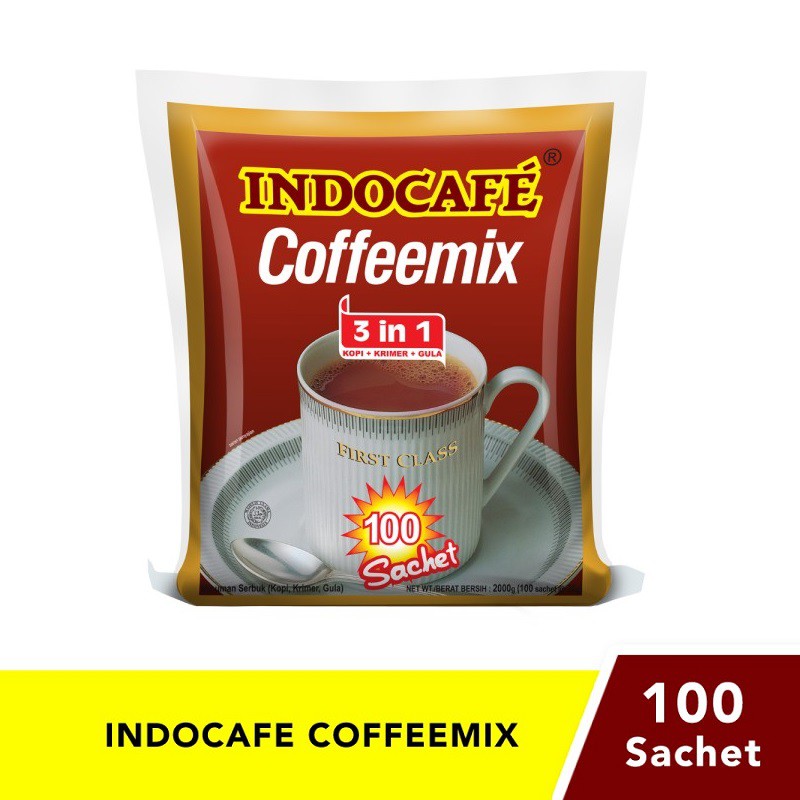 

Indocafe Coffeemix Kopi Instan [20 g/ 100 Sachet/ Bag]