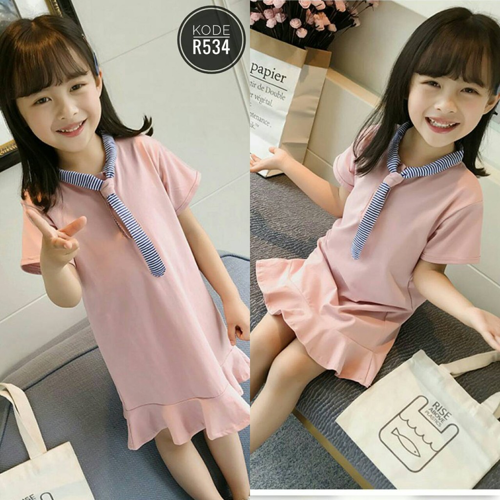 TUNIK DRESS IMPORT CASUAL MOTIF DASI