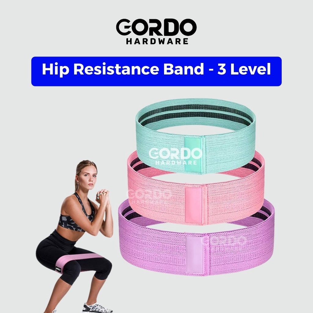 Resistance Band For Gym - Fitness - Yoga - Pilates / Resistance Hip Band Yoga Pilates Gym 3 Level