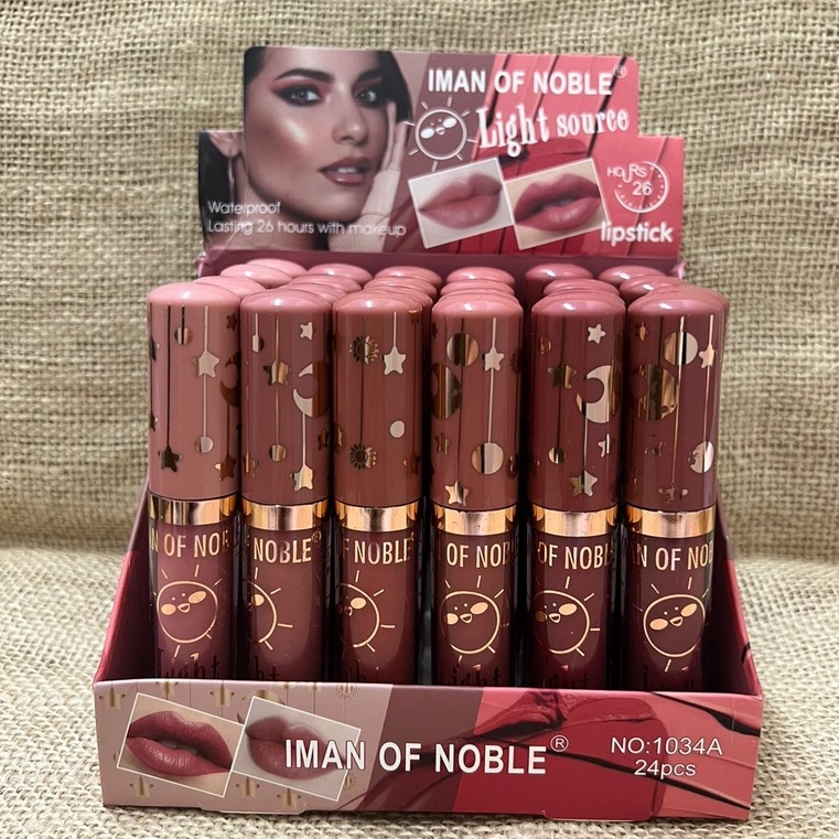 [12Pcs] Lipgloss Nude Iman Of Noble Light Source 1034A