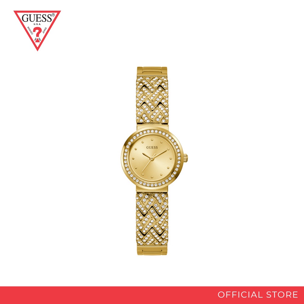 GUESS WATCH - Treasure Ladies Dress Gold Tone Case Champagne Dial Watch