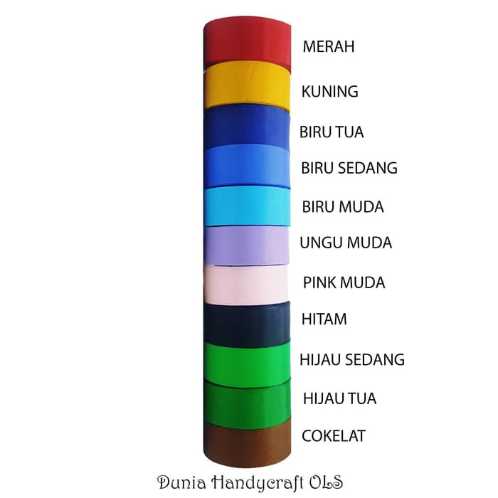 Pita Linen 1 inch Soft Color Warna Pastel Murah Kerajinan Tangan