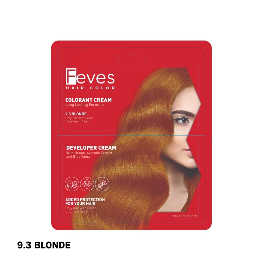 FEVES Colorant Cream Sachet I Hair Color I Cat Rambut Sachet I Semir Rambut Warna 30ml