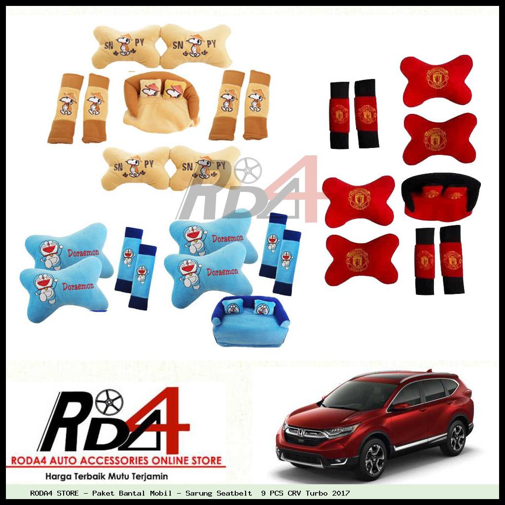 Paket Bantal Mobil - Sarung Seatbelt  9 PCS CRV Turbo 2017