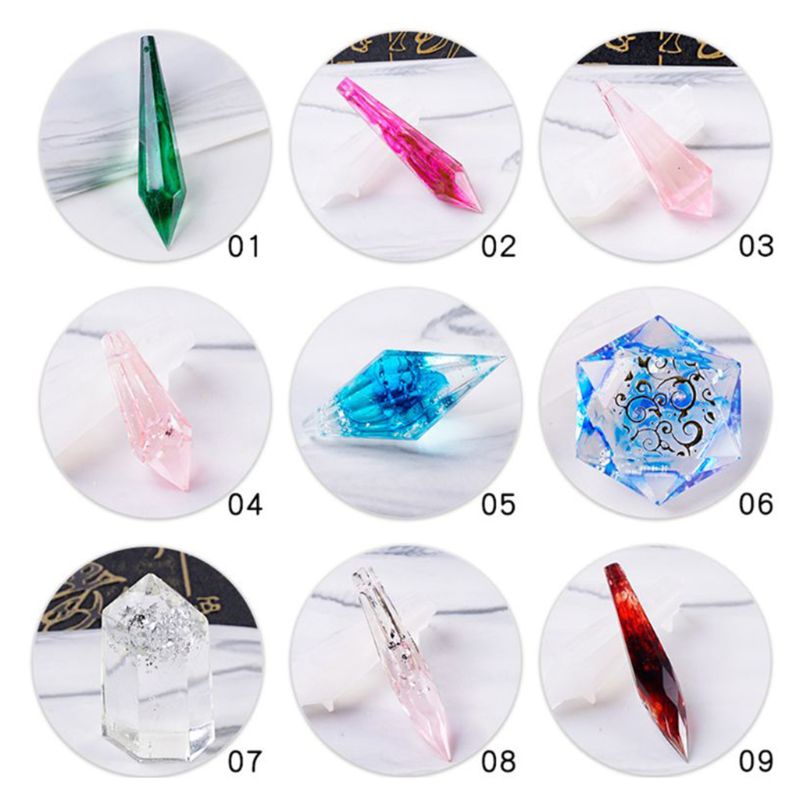 SIY  1 Set Crystal Epoxy Resin Mold Pendulum Casting Silicone Mould Handmade DIY Crafts Earring  Pendant Jewelry Making Tools