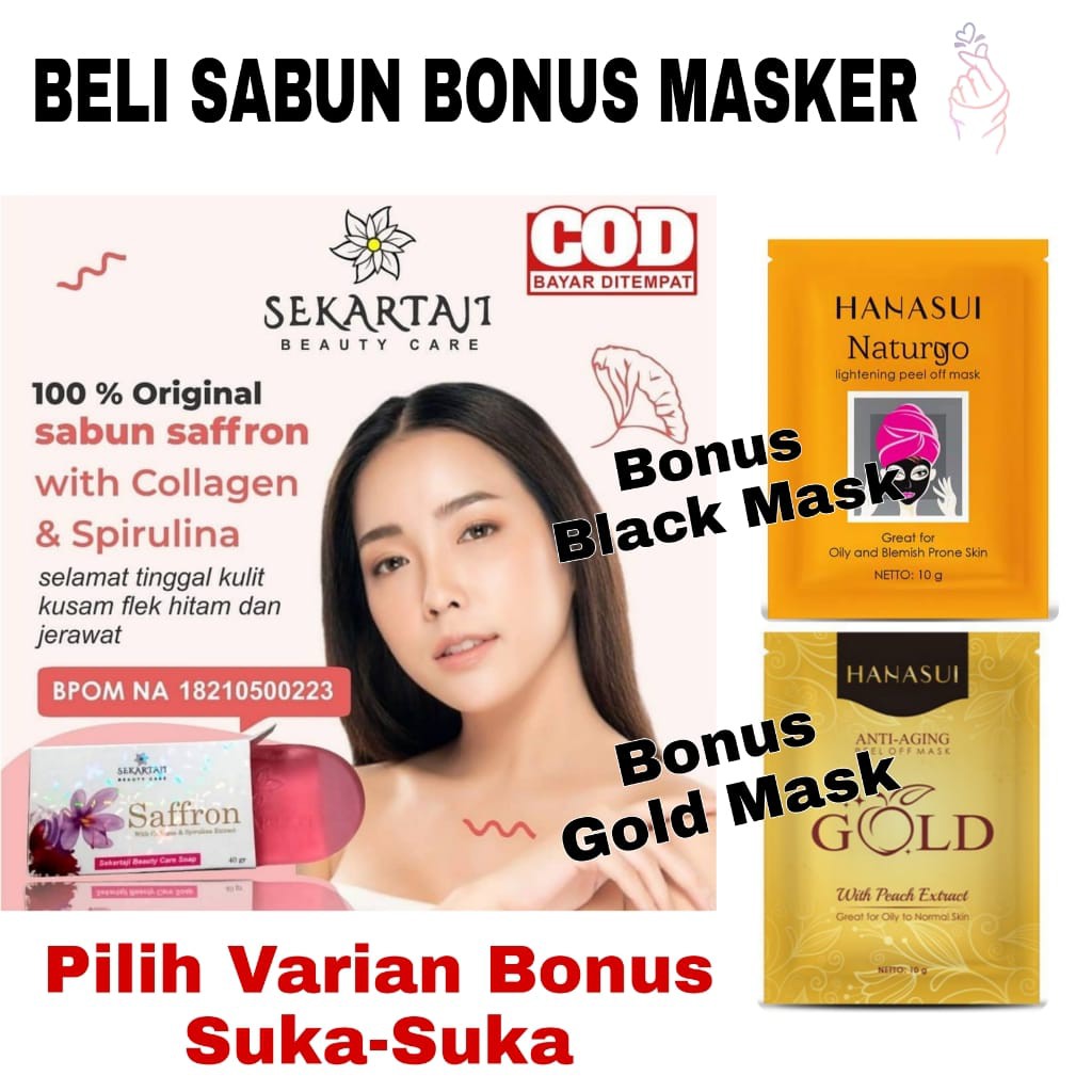 Sekartaji Saffron Soap Collagen / Whitening / Brightening / Darkspot Face & Body