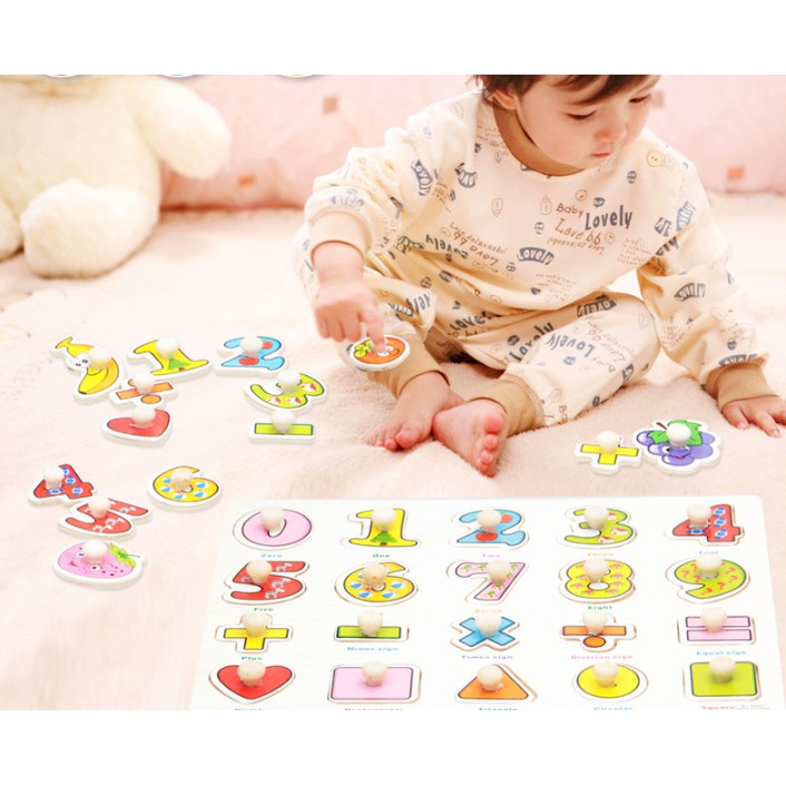 [Part 2] Mainan Edukasi Edukatif Anak PUZZLE KNOB BESAR Wooden Puzzle Kayu IMPORT Berkualitas