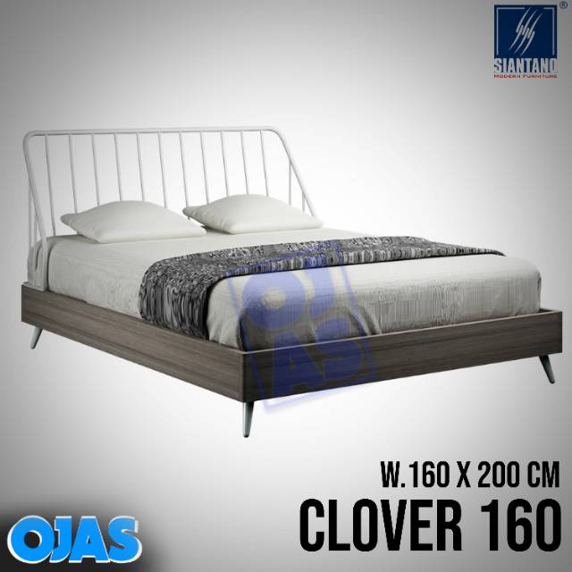 Ranjang besi ganda modern minimalis CLOVER 160