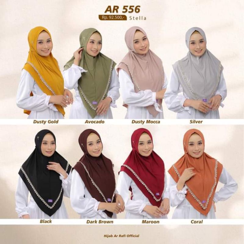 jilbab hijab kerudung bergo tali renda tanpa pet wanita cantik terbaru terlaris kekinian 2021 kode A