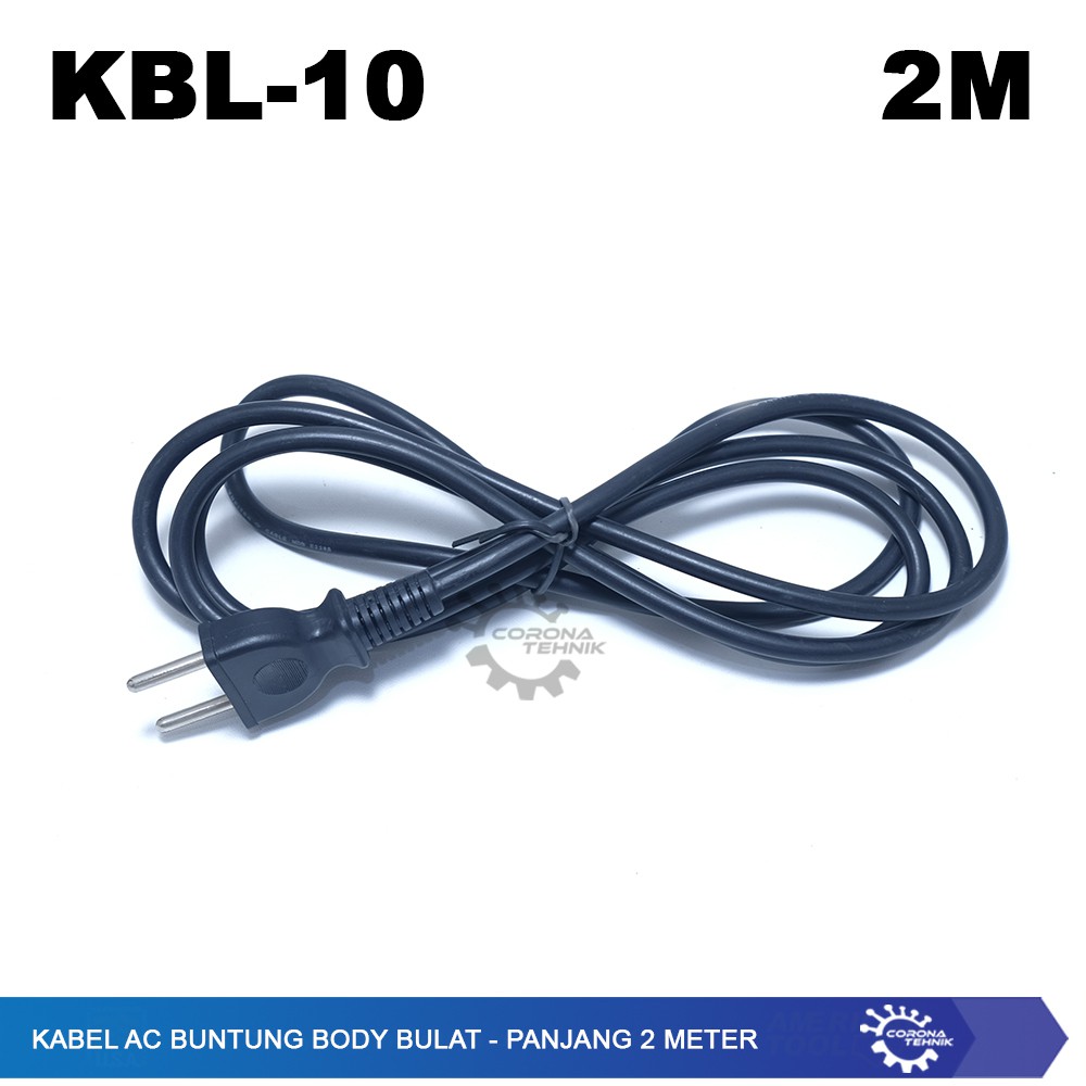 Kabel AC Buntung Body Bulat - Panjang 2 Meter