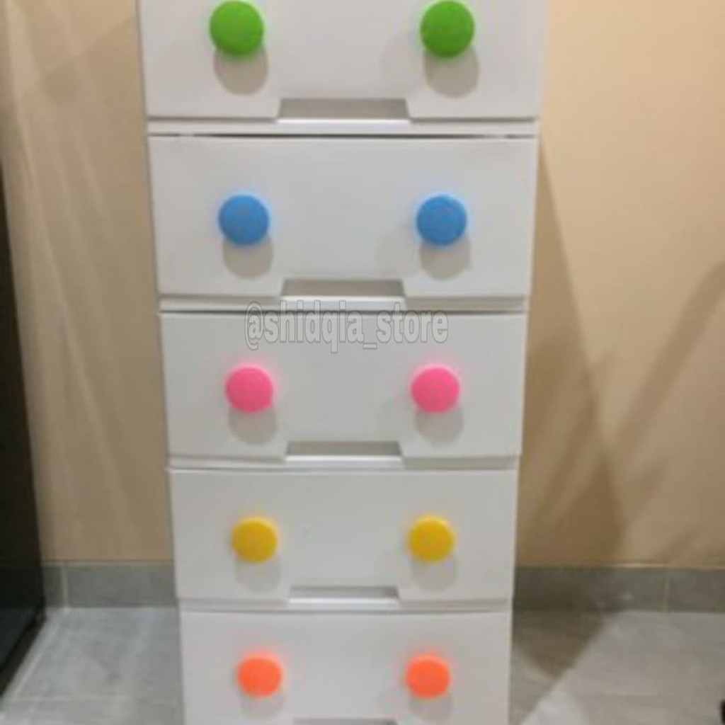 Lemari Plastik Laci 5 Susun / cabinet Rovega Trendy CTR 537