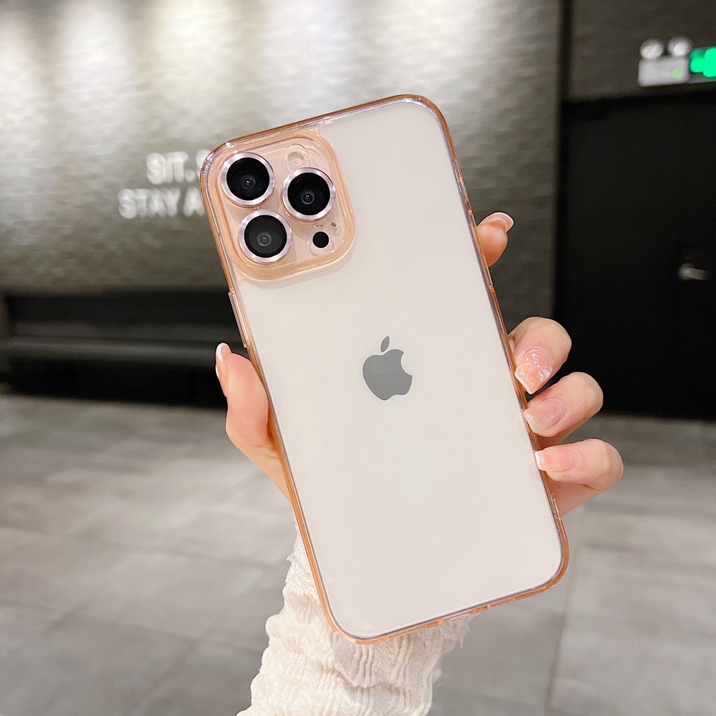 Case Lensa Kamera Belakang Transparan Tahan Banting Untuk iPhone 13 pro max 11 12 pro max