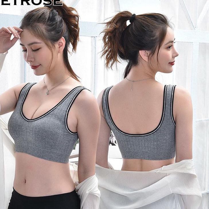 U21 【Wetrose】Hot Sale Sport Bra Bra Wanita Model Tanpa Kawat Dengan Bahan Halus Dan Hiasan Renda Sex