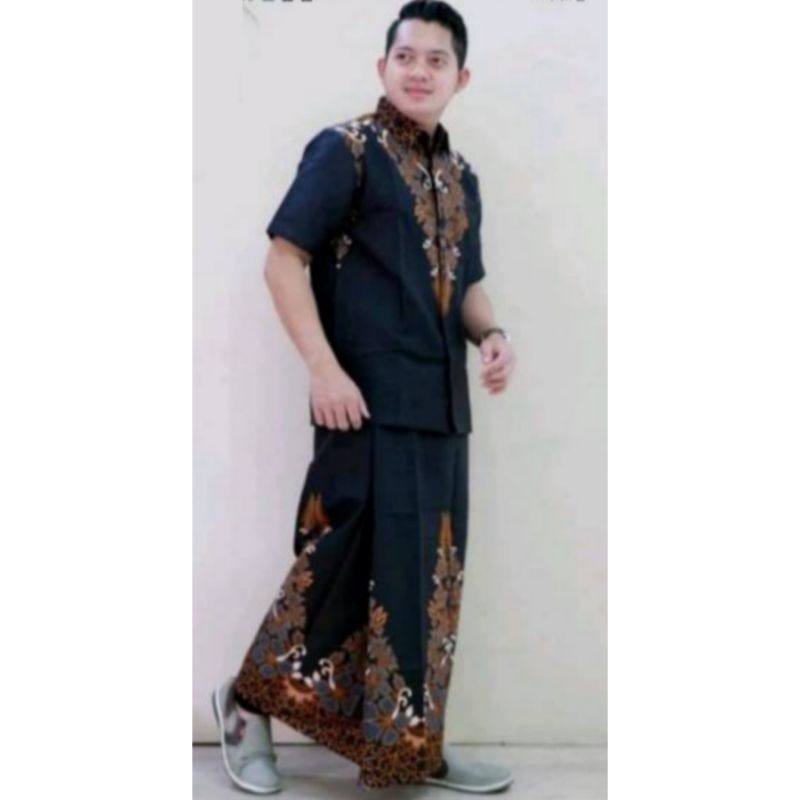 SET SARKEM (SARUNG + KEMEJA PENDEK) PRIA | SIZE M - L - XL