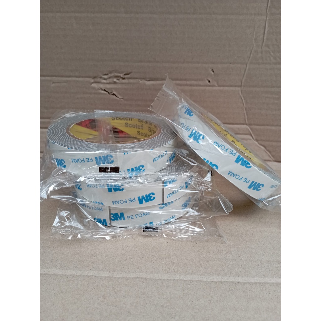 DOUBLE TAPE / LEM BOLAK BALIK PUTIH 2CM 3M PE POEM TAPE