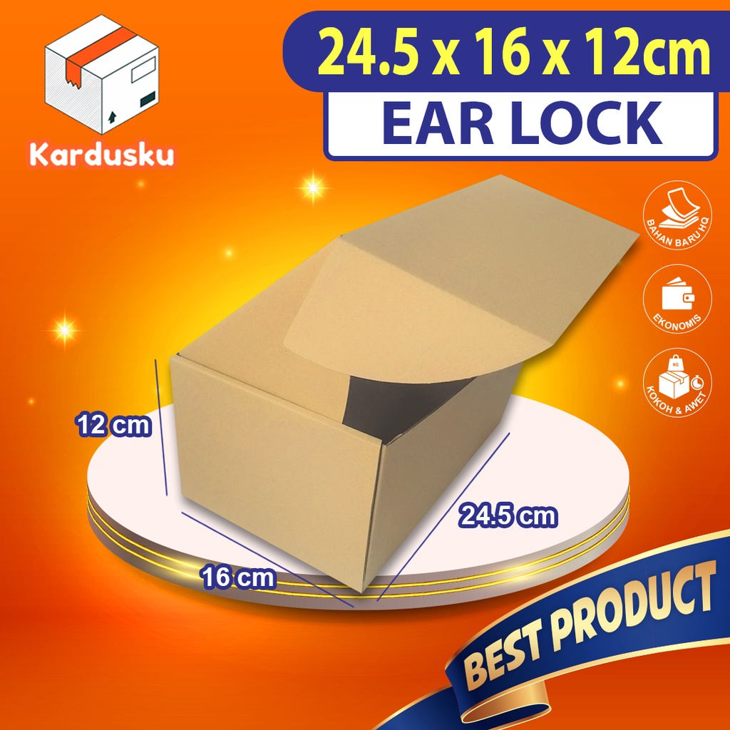 

Kardus Dus uk 24,5x16x12 cm (ECER) Die Cut Box Kotak Packing Aksesoris Baju Kue Hijab EARLOCK FULL