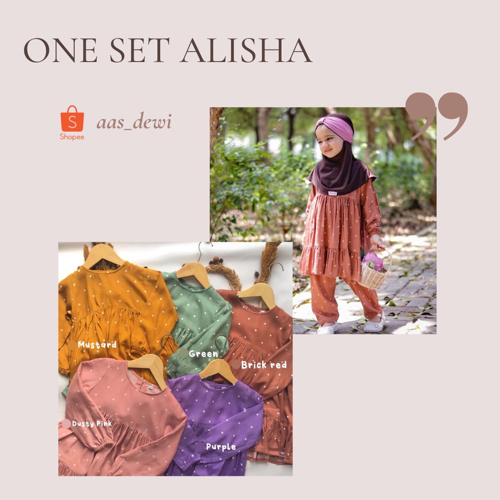 VIOLA ONE SET ALISHA / BAJU RUMAH ANAK / PIYAMA ANAK / SET BAJU ANAK / BAJU ANAK PEREMPUAN