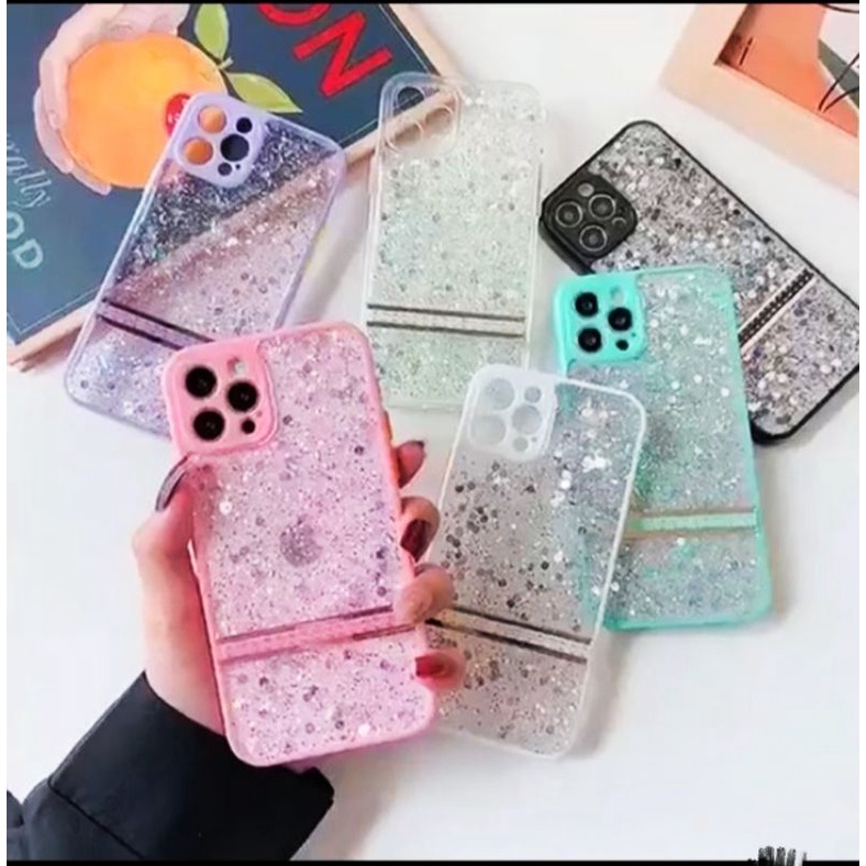 Case Oppo A15 Casing Gliter Mewah original