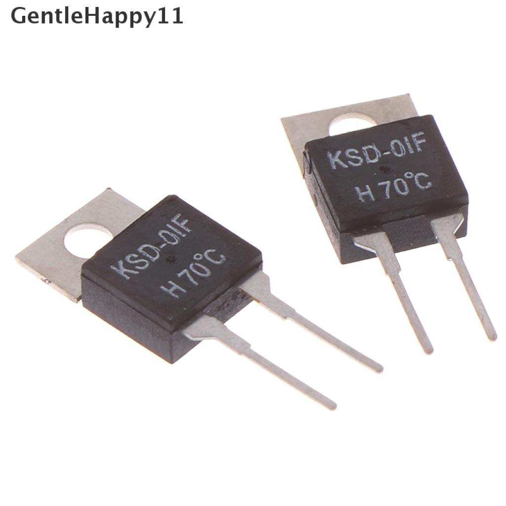 Gentlehappy 2Pcs Saklar Sensor Termostat Suhu KSD-01F 70 Derajat