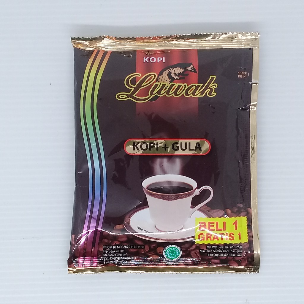 

Kopi bubuk Luwak Kopi+Gula 25 gram Kopi Hitam