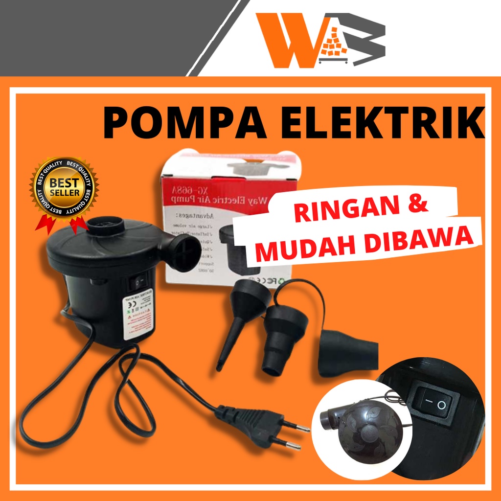 COD Pompa Angin Elektrik Air Pump Pompa Angin Listrik Pompa Kasur Angin Pelampung Renang Kolam Anak Perahu Karet D68