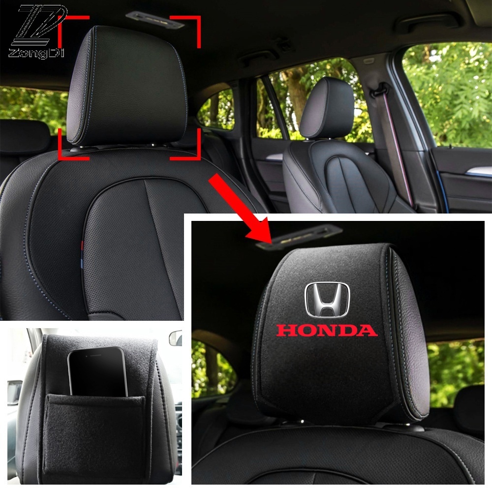 Bantal Sandaran Kepala Jok Mobil Untuk Honda Mugen Civic Fit City CR-V HR-V BR-V