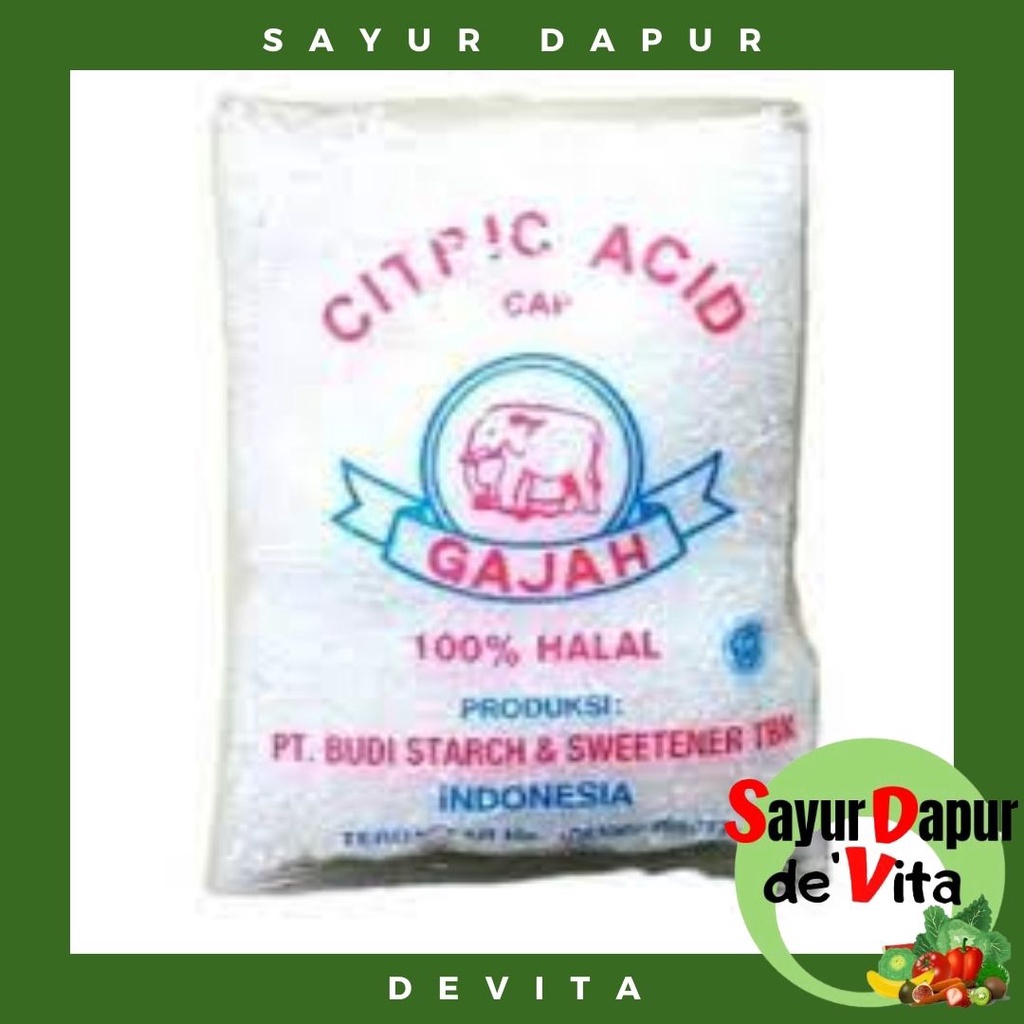 Citric Acid cap Gajah, pembersih, 50 gram