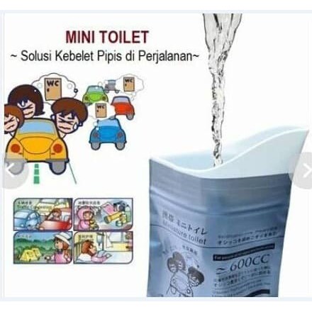 Mini toilet emergency / urinal travel bag / kantong urine