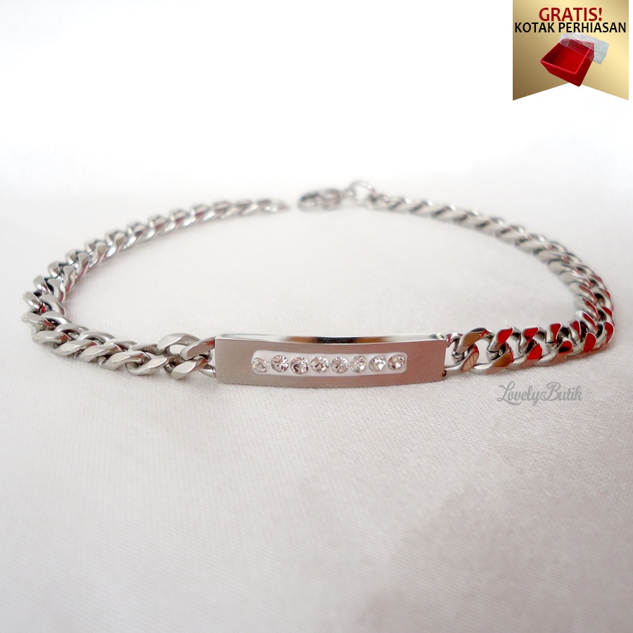 Lovelybutik - Gelang Tangan Wanita Titanium Anti Karat MIni Felice Gelang Korean Style Remaja Terbaru Bonus Kotak Perhiasan