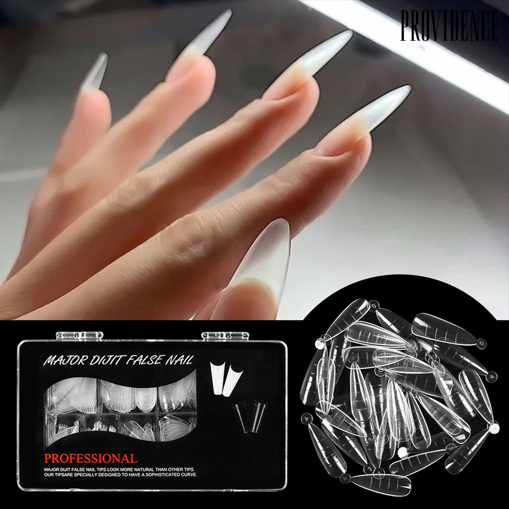 Providence 500Pcs/Box Fake Nails Heart Shape Extend Nails Transparent Seamless False Manicure Tips for Beauty