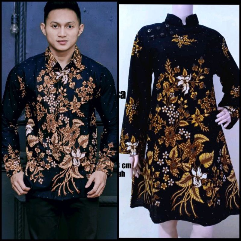 COUPLE BATIK TUNIK KEMEJA SALSA EMALL MODERN