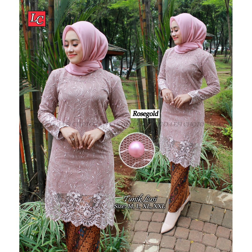 Fanstore -Set kebaya modern tunik lusi spider