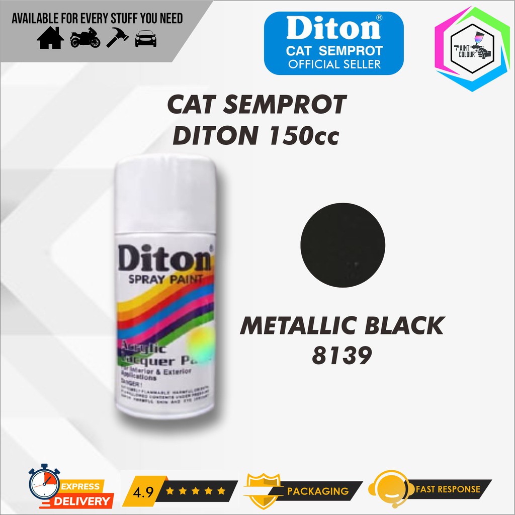 Diton Cat Semprot/Pylox/Motor/Helm/Gundam 150cc - 8139 Metallic Black