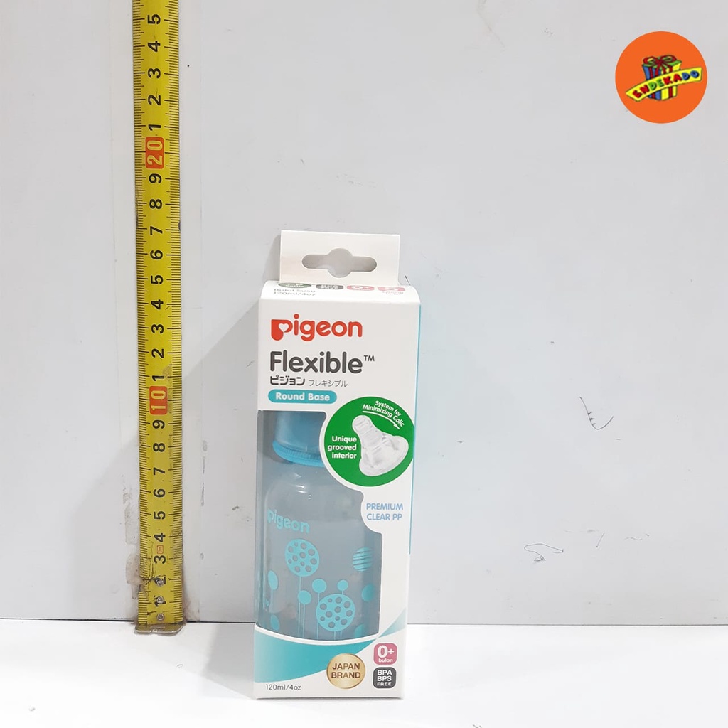 PIGEON FLEXIBLE PP ROUND BASE 120ml - Botol Susu 120ml