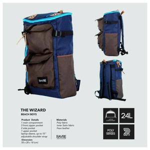 Tas Ransel Daypack Laptop Murah Trendy - Ravre The Wizard Beach Boys