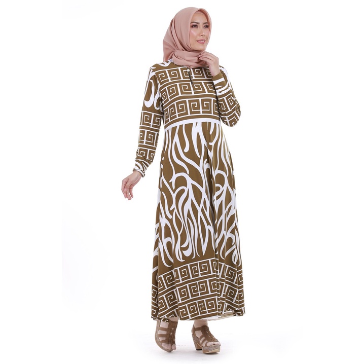 Busana Muslim Wanita Batik Baju Dress Gamis Casual Cewek Pengajian Ibu Ibu Murah SGF.18