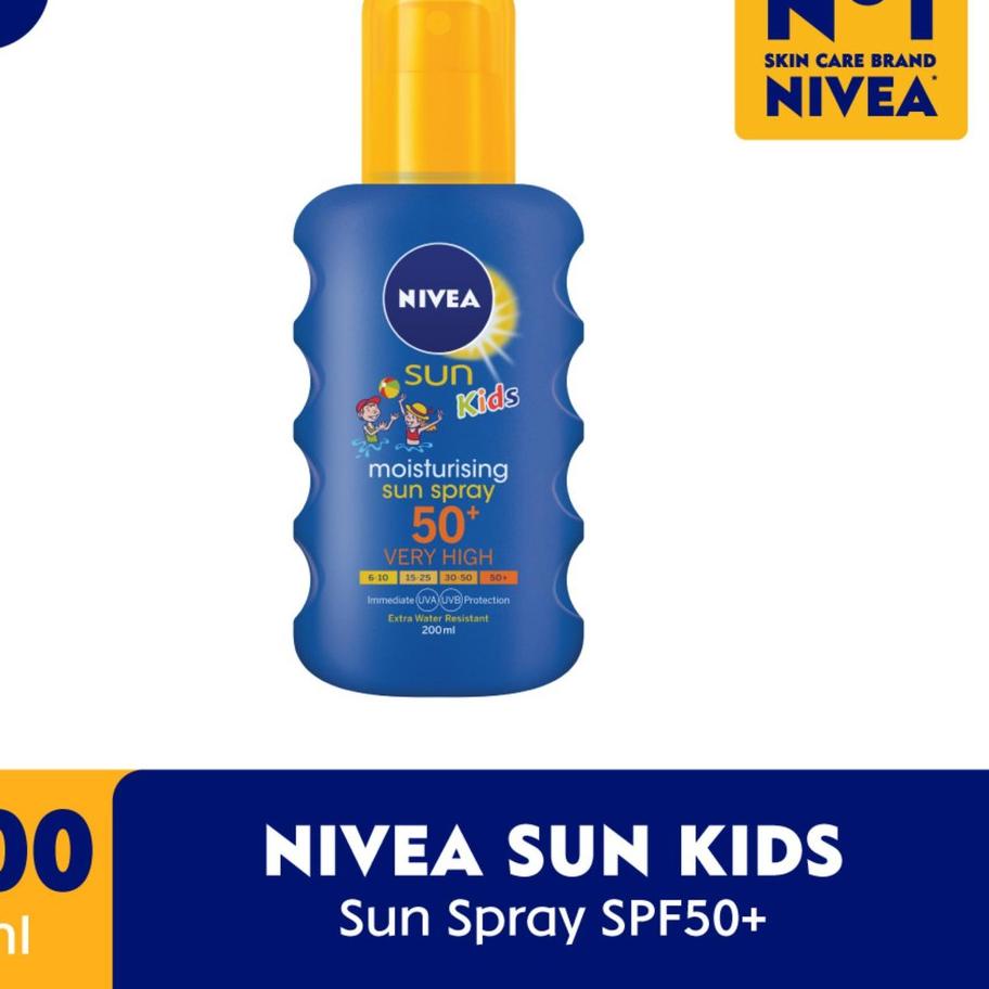 ♂ NIVEA SUN Kids Moisturizing Sun Spray SPF 50+ 200ml/ Invisible Dry Protection 200ml/ - Sunscreen P