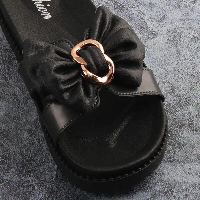 GROSIRTAS TG0421 Sandal Flat Wanita Import Motif H Bunga Jelly