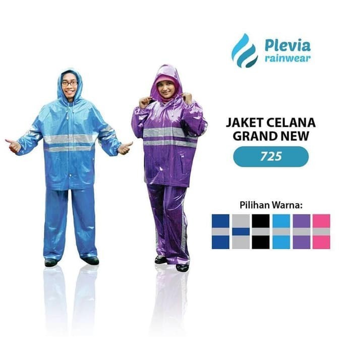 Jas Hujan Jaket Celana Plevia GRAND 725 Motor Karet bkn asv sun flower