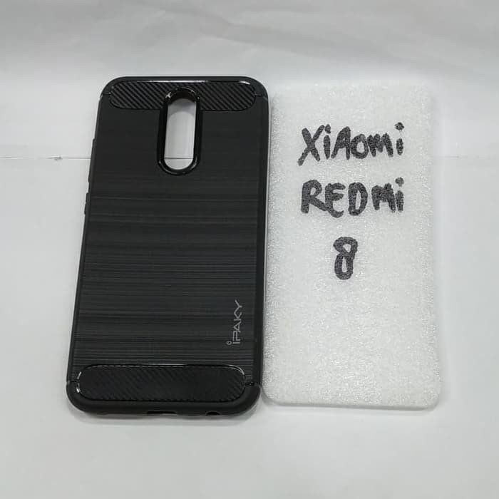 XIAOMI REDMI 8 softcase ipaky silikon karet hitam mantap