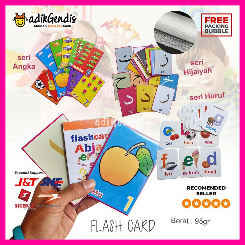 Mainan edukasi edutoys kartu belajar baca / flash card huruf angka hijaiyah arab