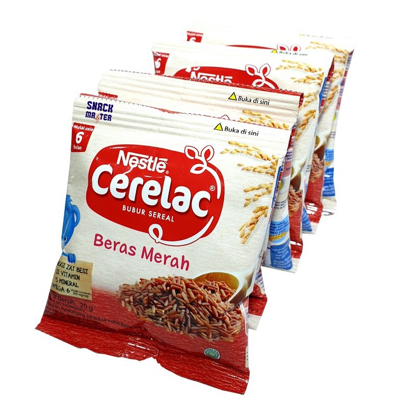 Bubur Bayi Nestle Cerelac Beras Merah Kacang Hijau Pisang Susu Bubur Bayi Instant 120 gr