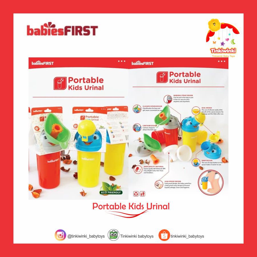 BabiesFirst Portable Kids Urinal Color (Blue-Yellow dan Red-Green)