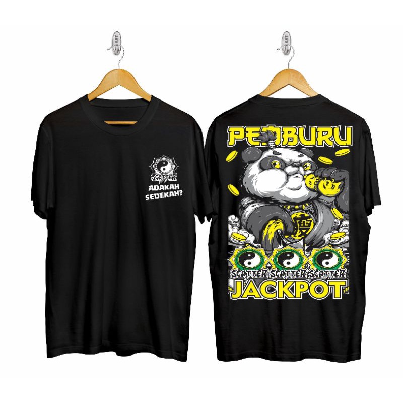 Baju Kaos Panda / Kaos Panda Sceter / Kaos Panda Sedekah / Baju Kaos Pemburu Jekpot / Kaos Pemburu P