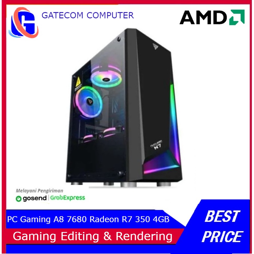 PC Gaming A8 7680 /Radeon R7 350 4GB  / SSD 120GB / DDR 8GB